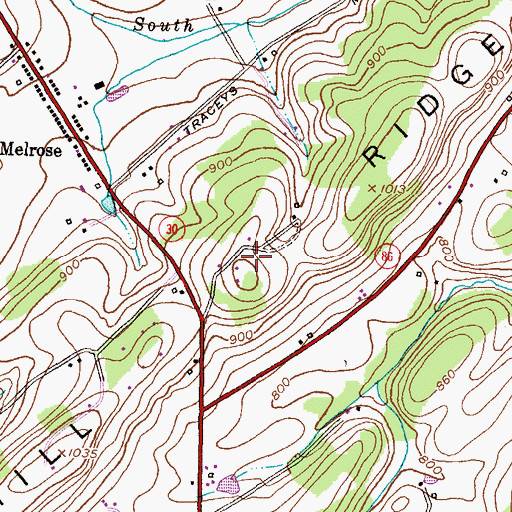 Topographic Map of Manchester Baptist Church, MD
