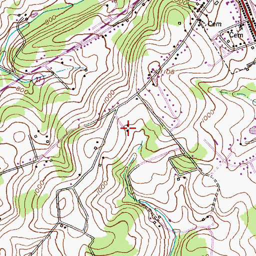 Topographic Map of Park Ridge, MD