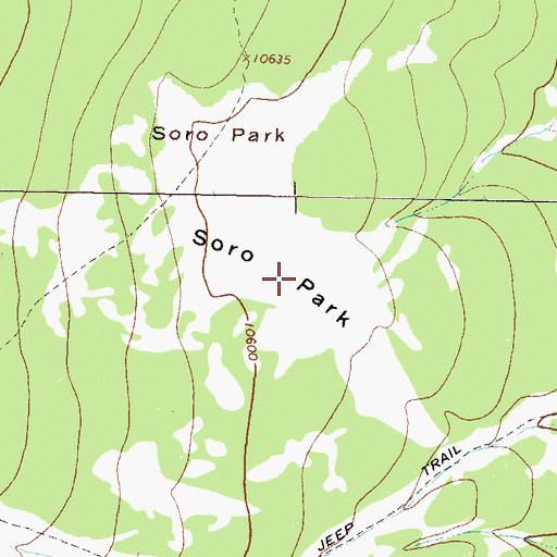 Topographic Map of Soro Park, CO