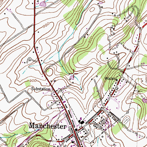 Topographic Map of Pine Valley Park, MD