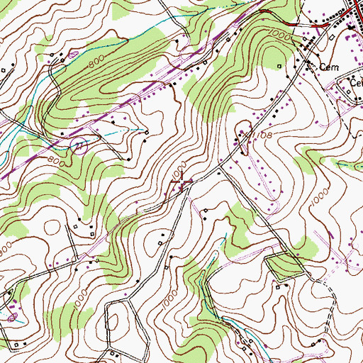 Topographic Map of Reeds Village, MD