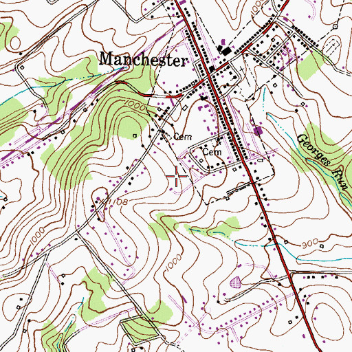 Topographic Map of Royal Heights, MD