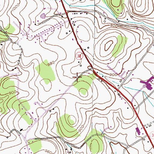 Topographic Map of Saint George Chapel, MD
