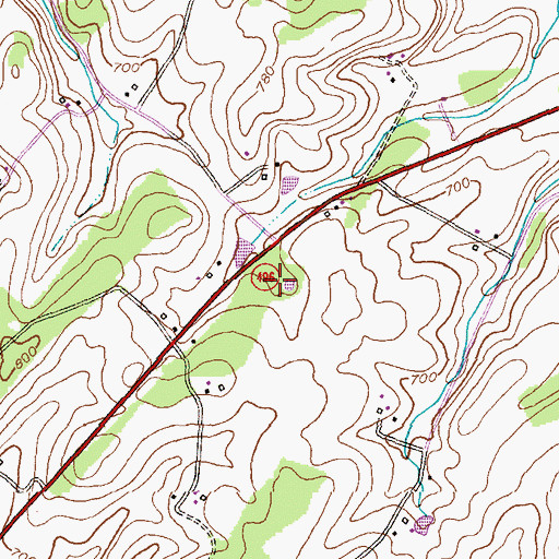 Topographic Map of Spring Meadow, MD