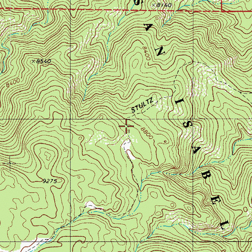 Topographic Map of Stultz Trail, CO