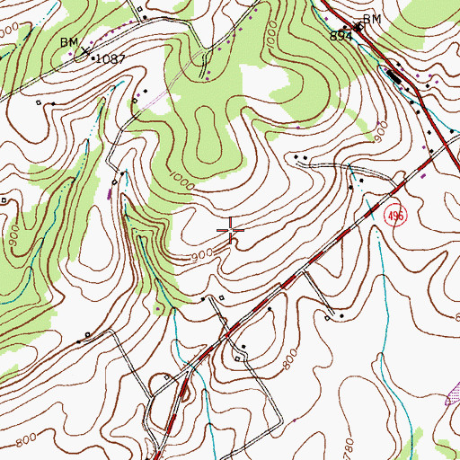 Topographic Map of Taylors Choice, MD