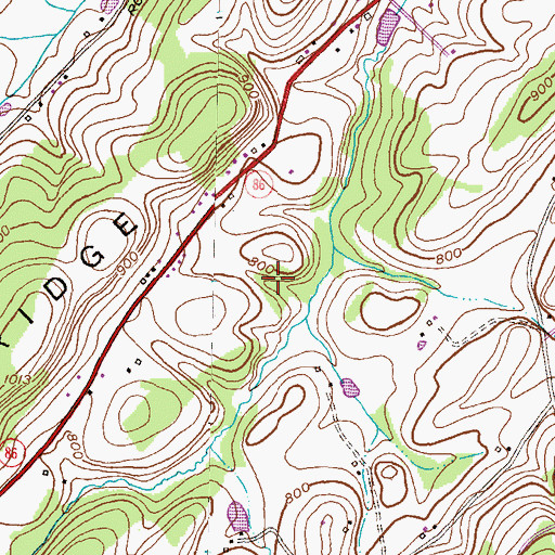 Topographic Map of Valley Vista, MD