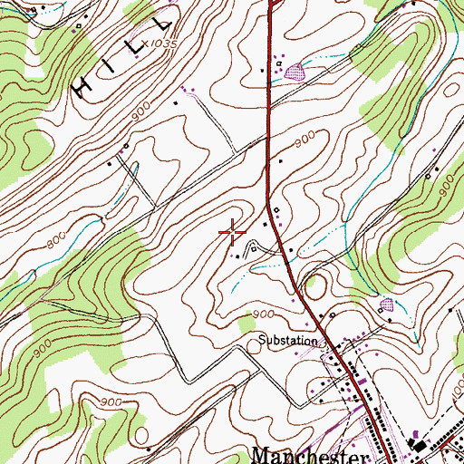 Topographic Map of Whispering Valley, MD