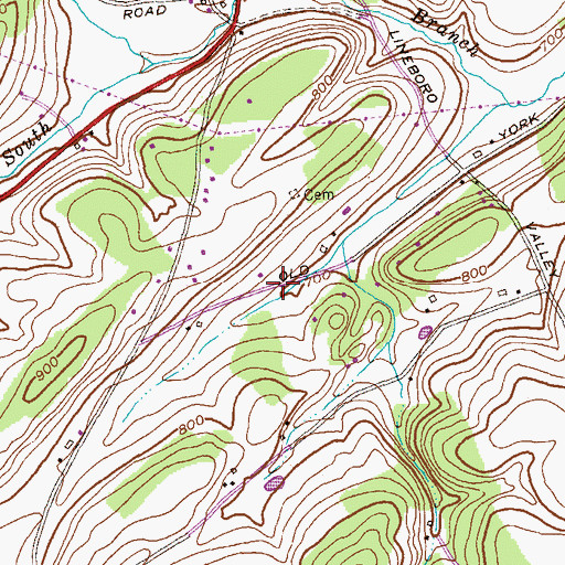 Topographic Map of Wine Bel Valley, MD