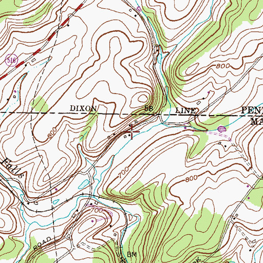 Topographic Map of Baughman Mill (historical), MD