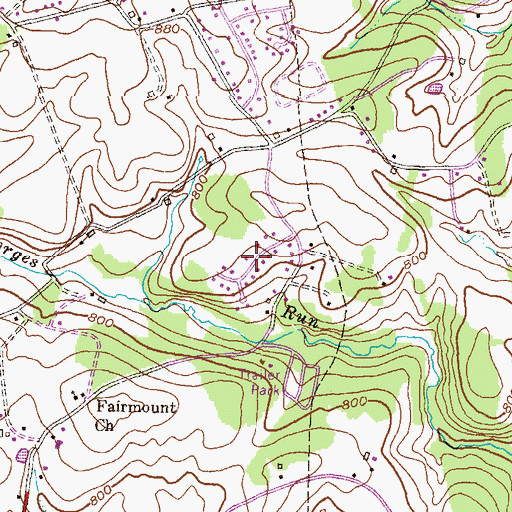 Topographic Map of Fairmount North, MD