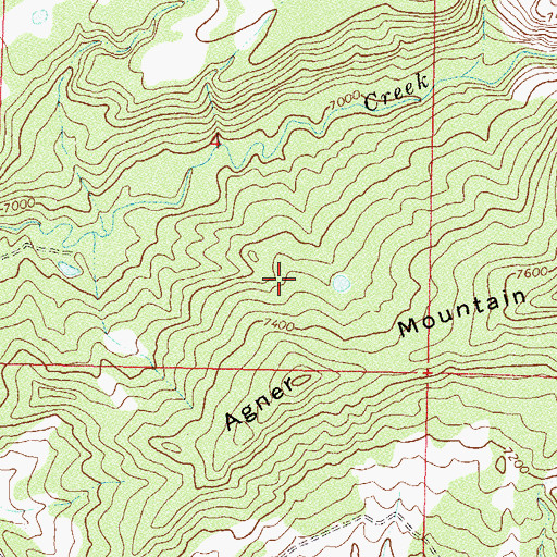 Topographic Map of Aigner Mountain, CO