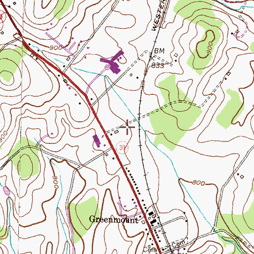 Topographic Map of Hampstead North Business Center, MD