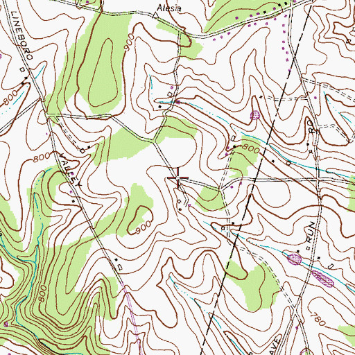 Topographic Map of Happy Valley, MD
