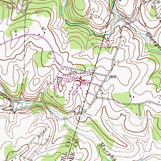 Topographic Map of Lincoln Manor, MD