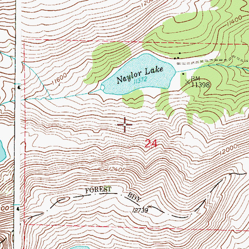 Topographic Map of Silver Dollar Lake Trail, CO