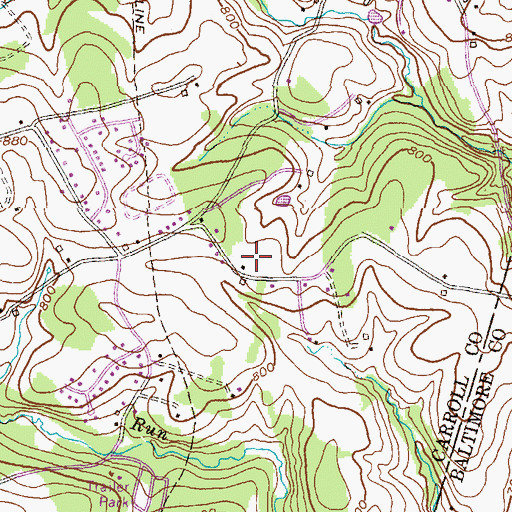 Topographic Map of Prettyboy Hunt Club, MD