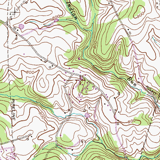 Topographic Map of Seven Havens, MD