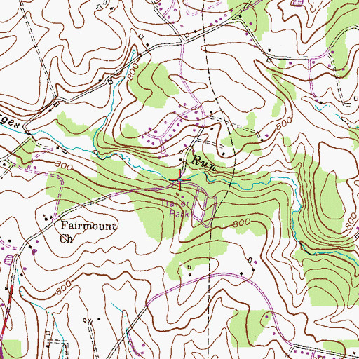 Topographic Map of Showers Old Mill (historical), MD