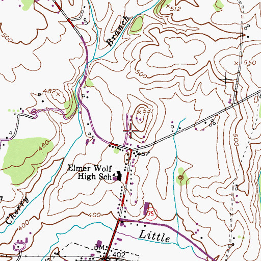 Topographic Map of West View Terrace, MD