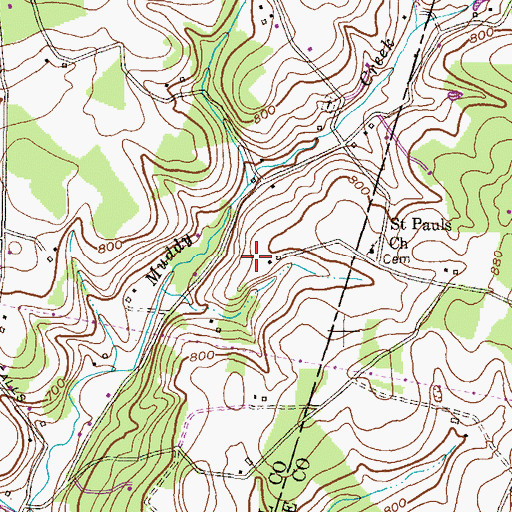 Topographic Map of Young Mans Fancy, MD