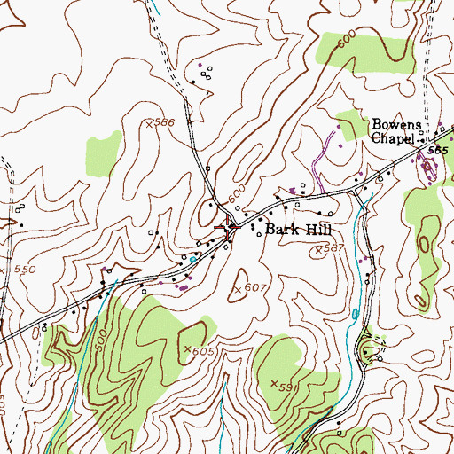 Topographic Map of Bark Hill Church of God (historical), MD
