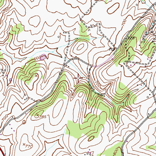 Topographic Map of Bowercrest Park, MD