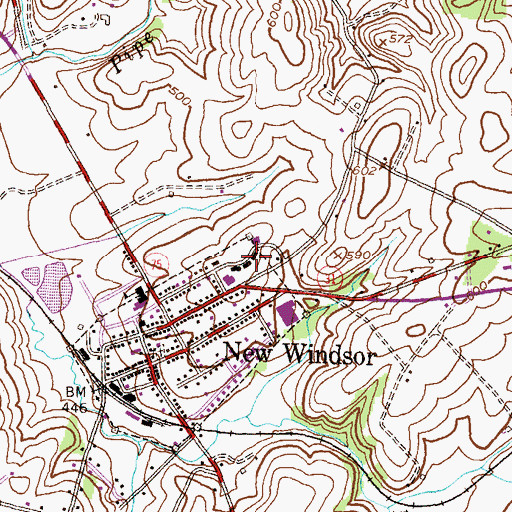 Topographic Map of Calvert College (historical), MD