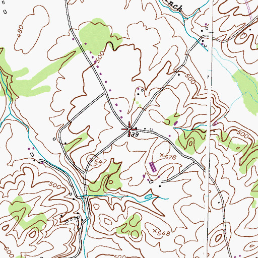 Topographic Map of Fairview School (historical), MD