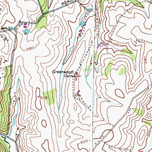 Topographic Map of Greenwood Associate Reformed Presbyterian Church (historical), MD