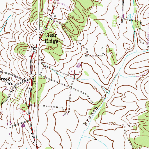 Topographic Map of Jessie Anne Estates, MD