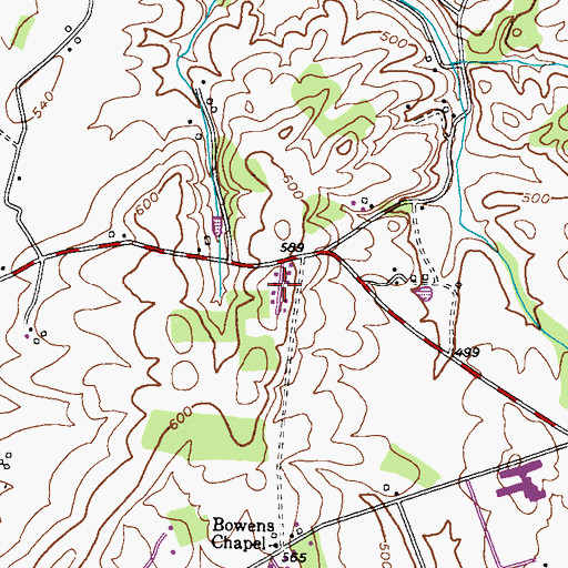 Topographic Map of Keyview, MD