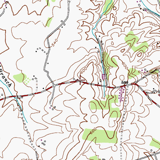 Topographic Map of Union Hills, MD