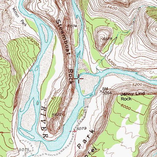 Topographic Map of Yampa River, CO