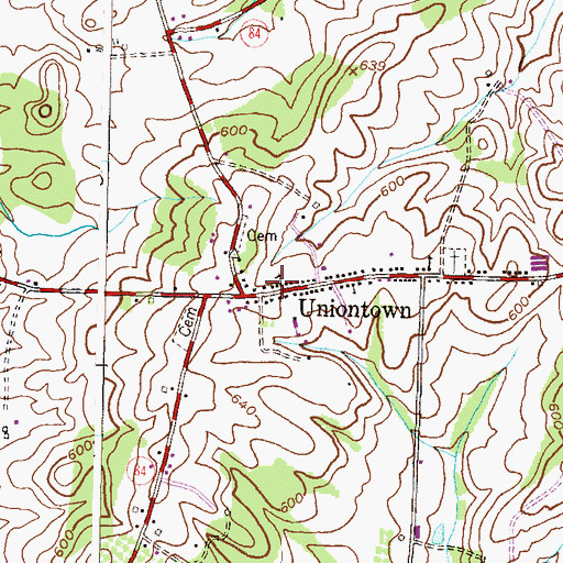 Topographic Map of Bethel Church of God, MD