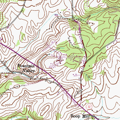 Topographic Map of Carrollyn Manor, MD