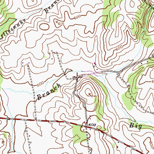 Topographic Map of Hahns Mill (historical), MD