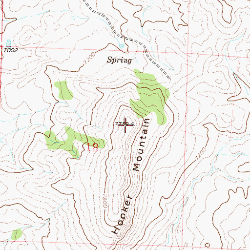 Topographic Map of Hooker Mountain, CO