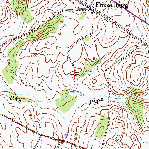 Topographic Map of Maring Manor, MD