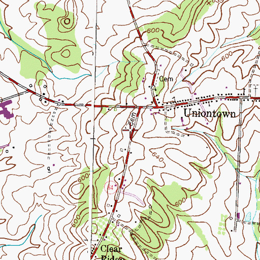 Topographic Map of Mount Joy United Methodist Church (historical), MD