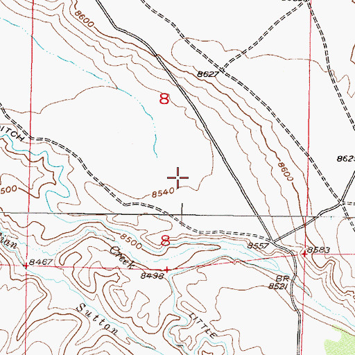 Topographic Map of Road Spring, CO