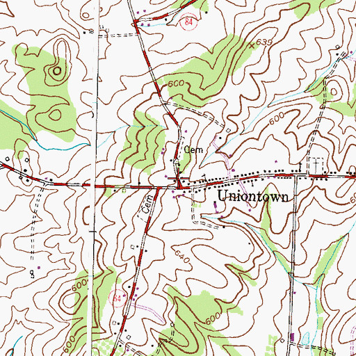 Topographic Map of Saint Lucas Reformed Church (historical), MD