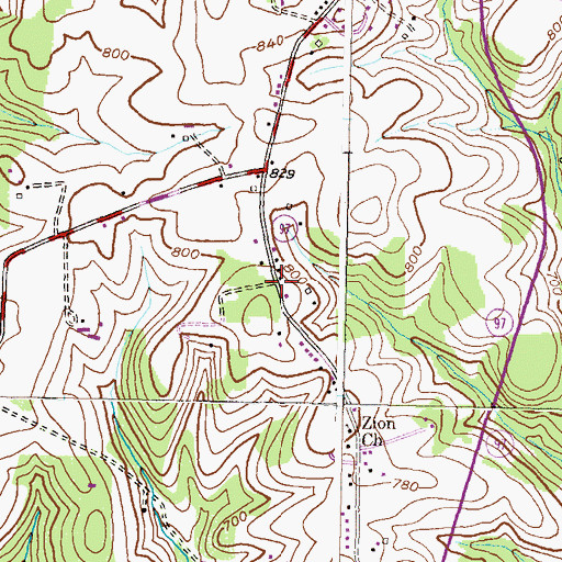 Topographic Map of Shipley, MD
