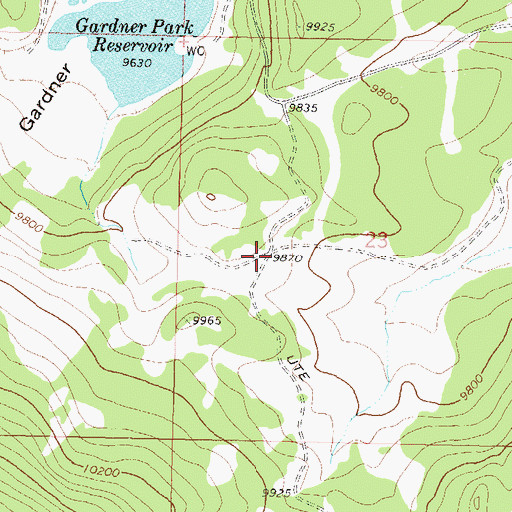 Topographic Map of Ute Trail, CO
