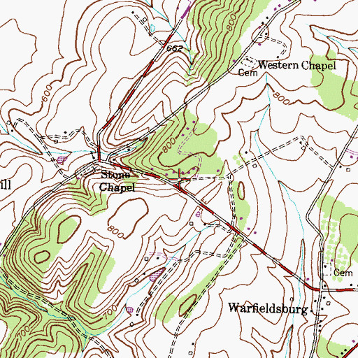 Topographic Map of Somerset, MD