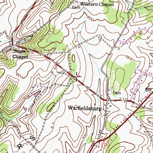 Topographic Map of The Hermitage, MD