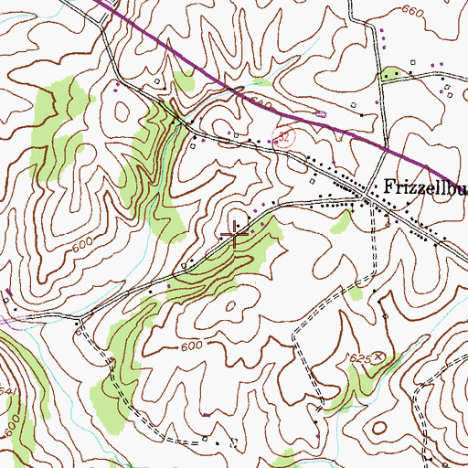 Topographic Map of Tri-Woods, MD