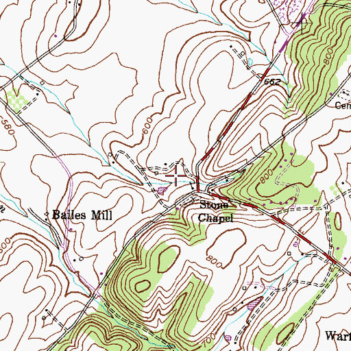 Topographic Map of Wakefield Estates, MD