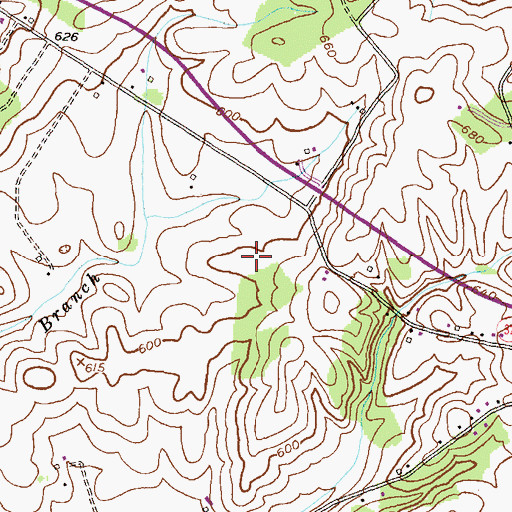 Topographic Map of Whistling Ridge Estates, MD