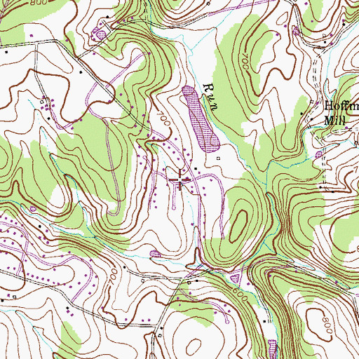 Topographic Map of Aspen Run, MD